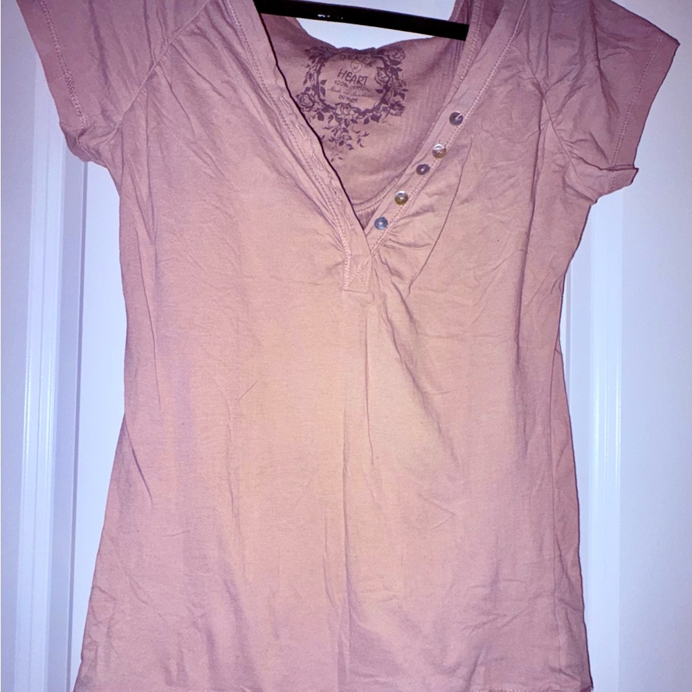 Derek Heart Light Coral Blouse Size M